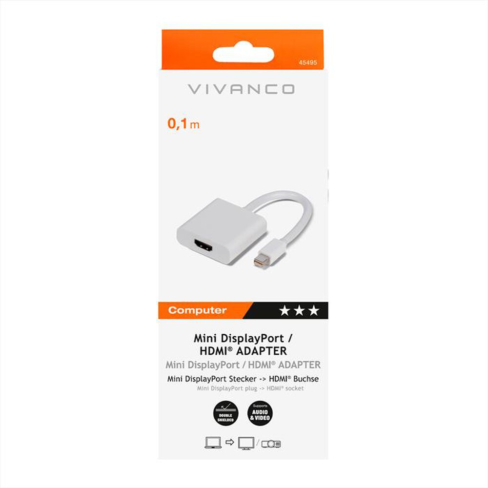Immagine del prodotto SBS - Mini DisplayPort/HDMI Adapter,Mini DP plug-HDMI-Bianco