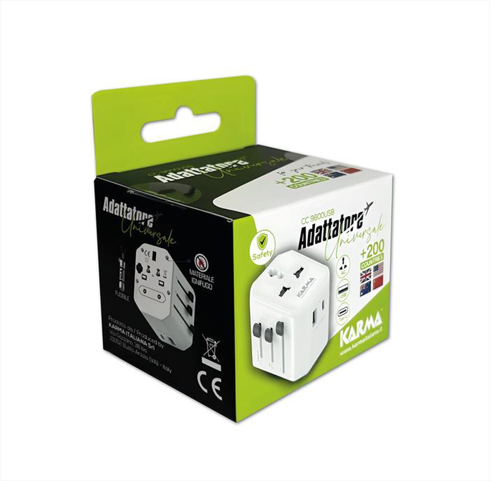 Immagine del prodotto KARMA - Adattatore da viaggio CC 9600USB-Bianco
