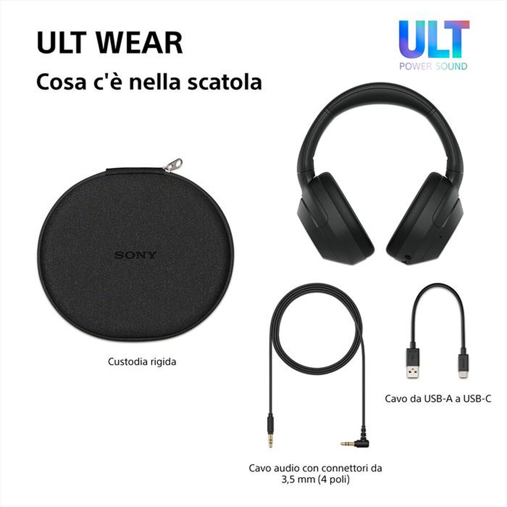 Immagine del prodotto SONY - Cuffie a padiglione chiuso WHULT900NB.CE7-nero
