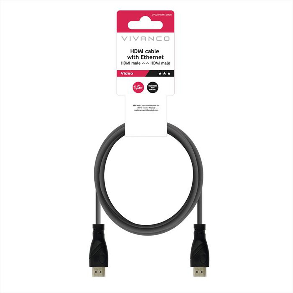Immagine del prodotto SBS - Cavo HDMI v. 1.4  alta velocit&agrave; con ethernet-Nero