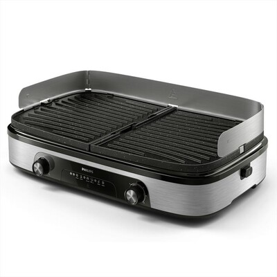 PHILIPS - Grill da tavolo Serie 5000 HD6222/90-Alluminio