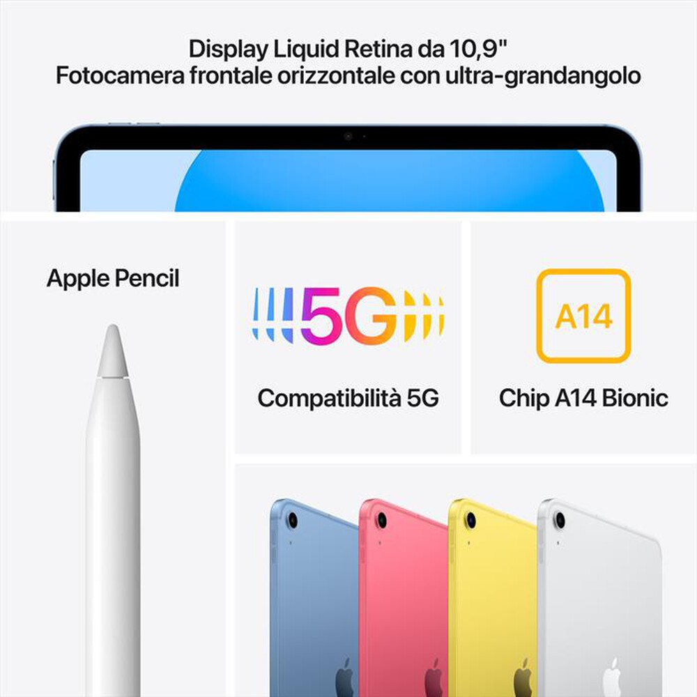 Immagine del prodotto APPLE - iPad 10.9" WI-FI + CELLULAR 256GB-Rosa