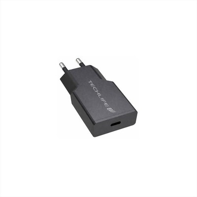 TECHLIFE - Caricatore da rete ultrasottile TLMT0020-Nero