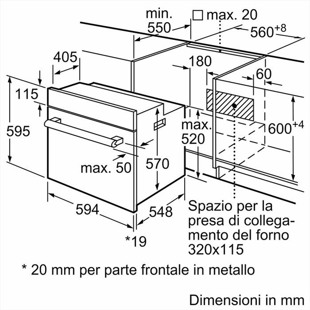 Immagine del prodotto BOSCH - Forno multifunzione HBF133BA1 Classe A-Nero