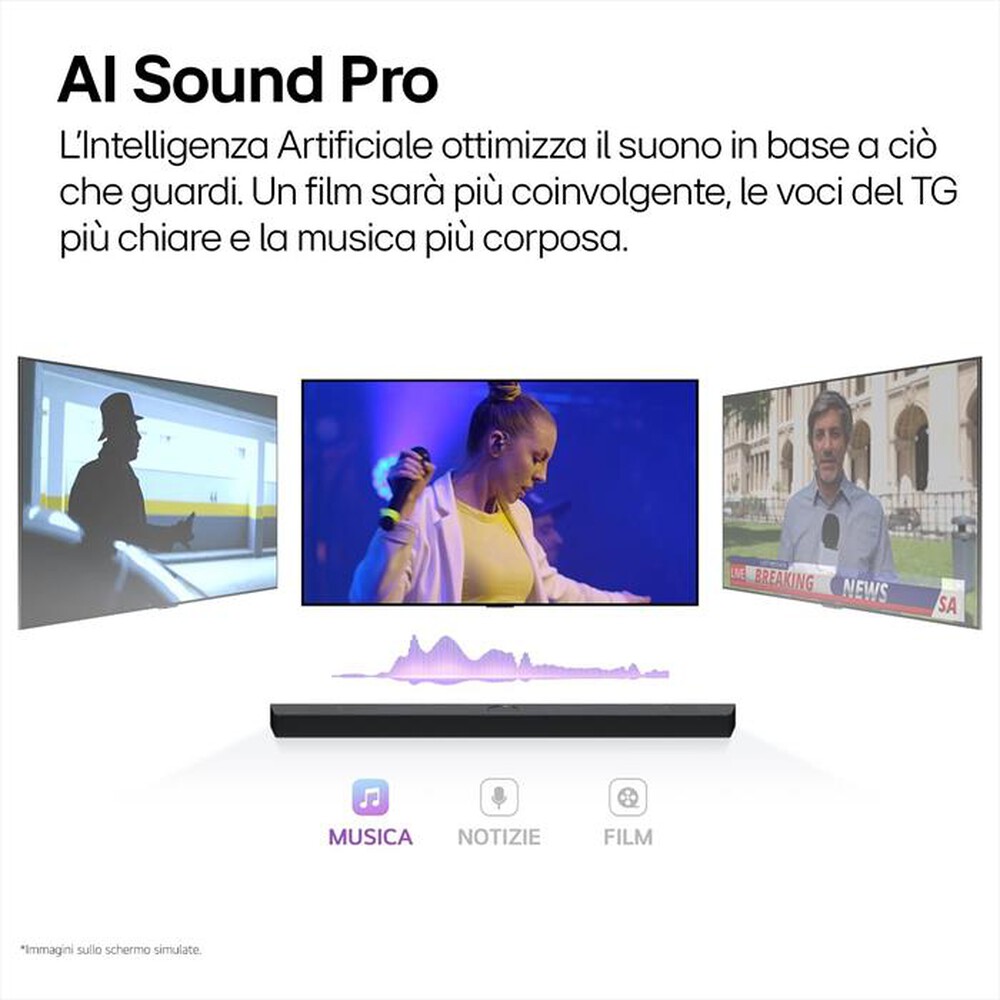Immagine del prodotto LG - Soundbar + subwoofer S60T-Nero