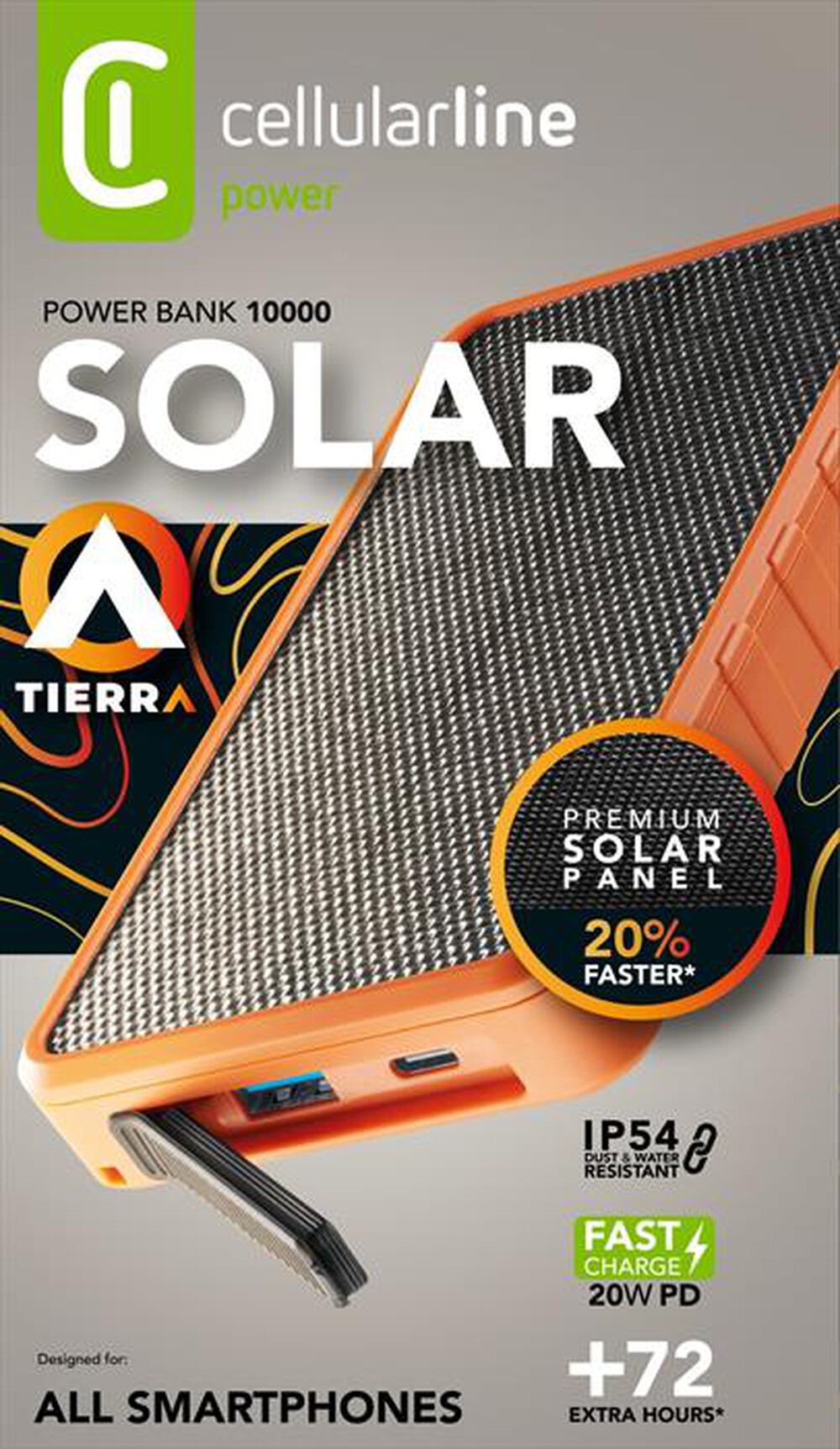 Immagine del prodotto CELLULARLINE - POWER BANK SOLAR-Bianco