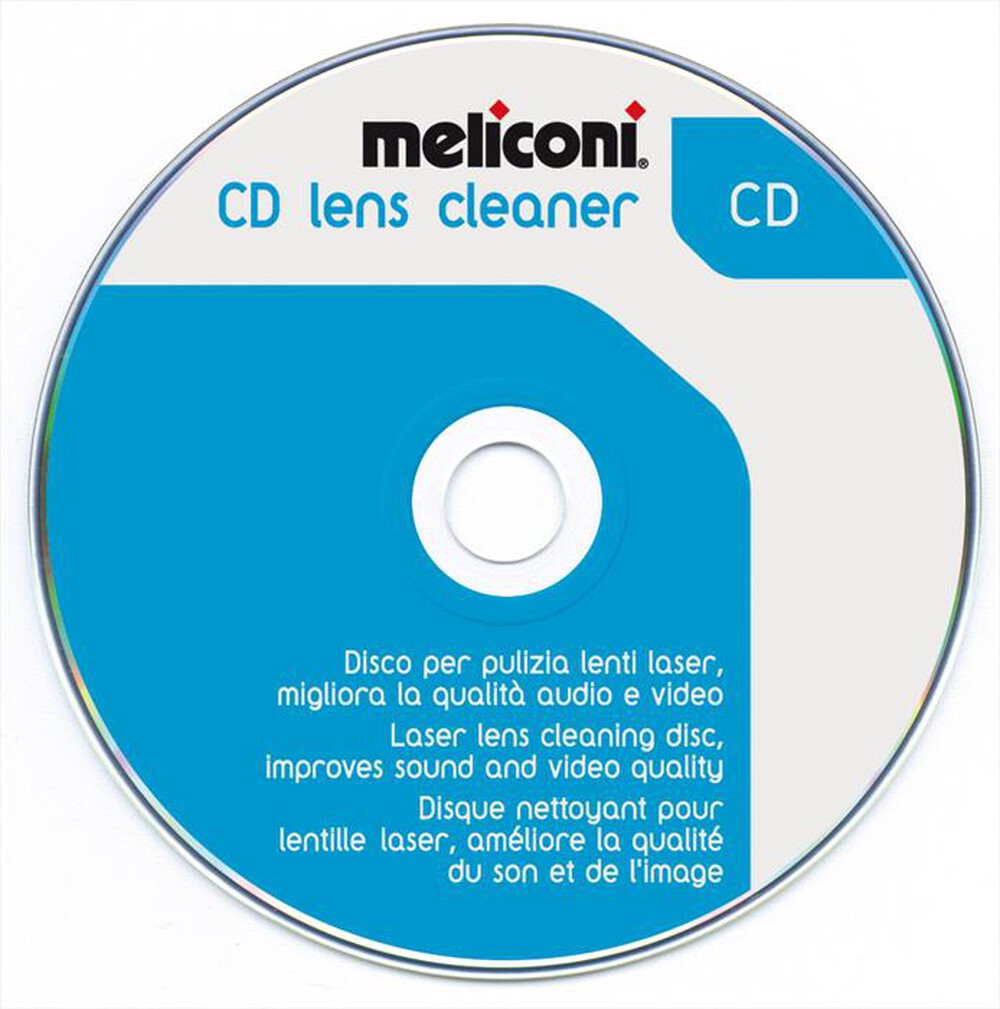 Immagine del prodotto MELICONI - CD Cleaner (Disco pulizia lenti laser lettori cd)-Bianco