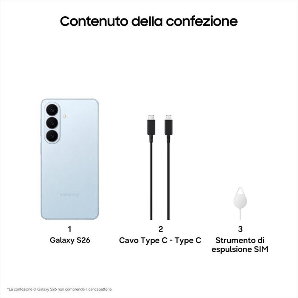 Immagine del prodotto SAMSUNG - Smartphone Galaxy S26 256GB/12GB-Sky Blue