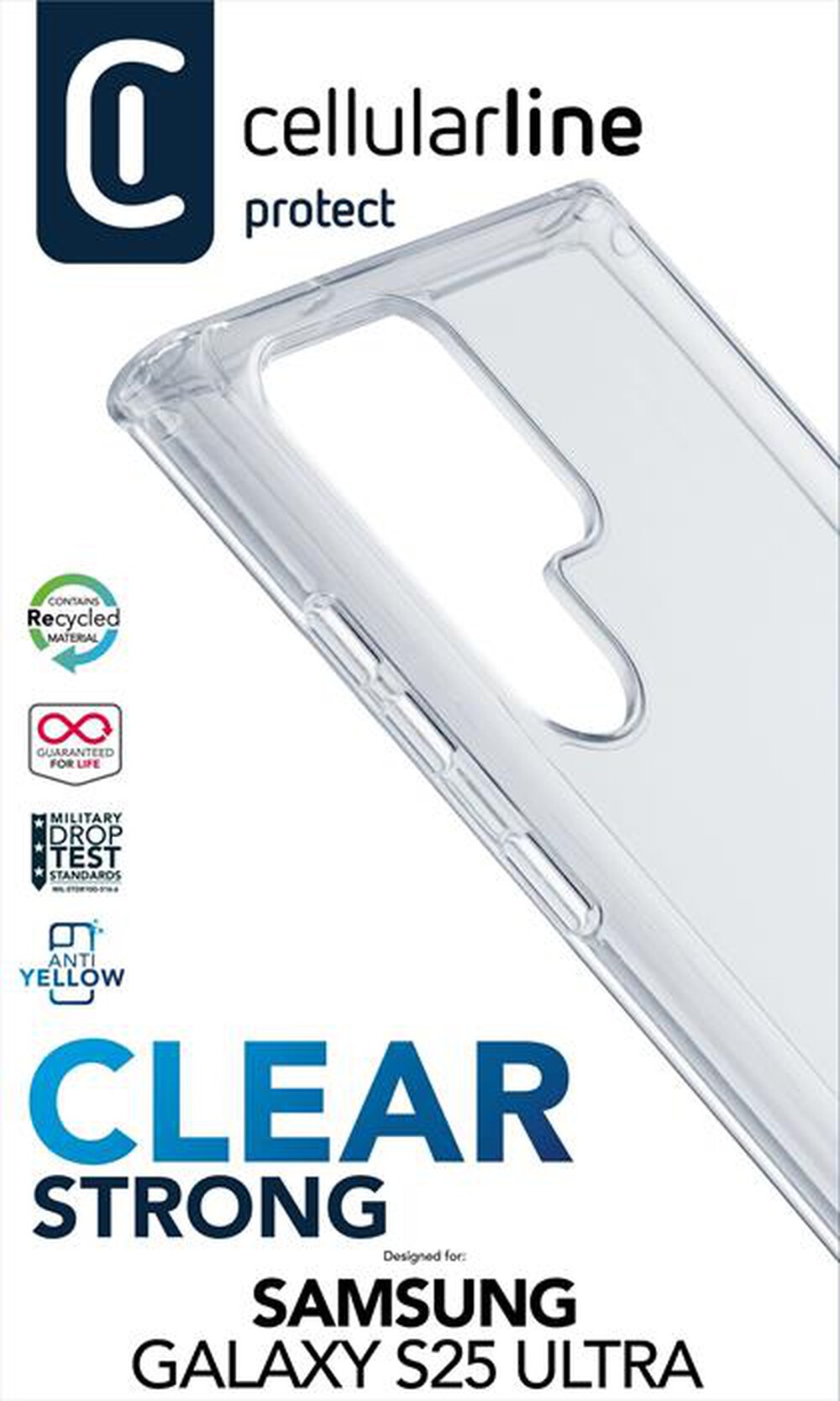 Immagine del prodotto CELLULARLINE - Cover CLEAR STRONG - GALAXY S25 ULTRA-Transparent