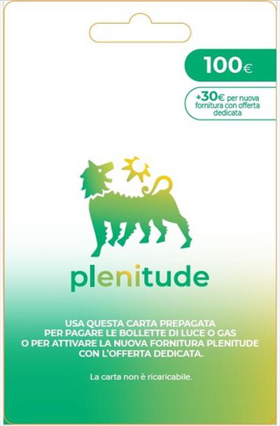 ENI - Carta Prepagata Plenitude 100&euro;