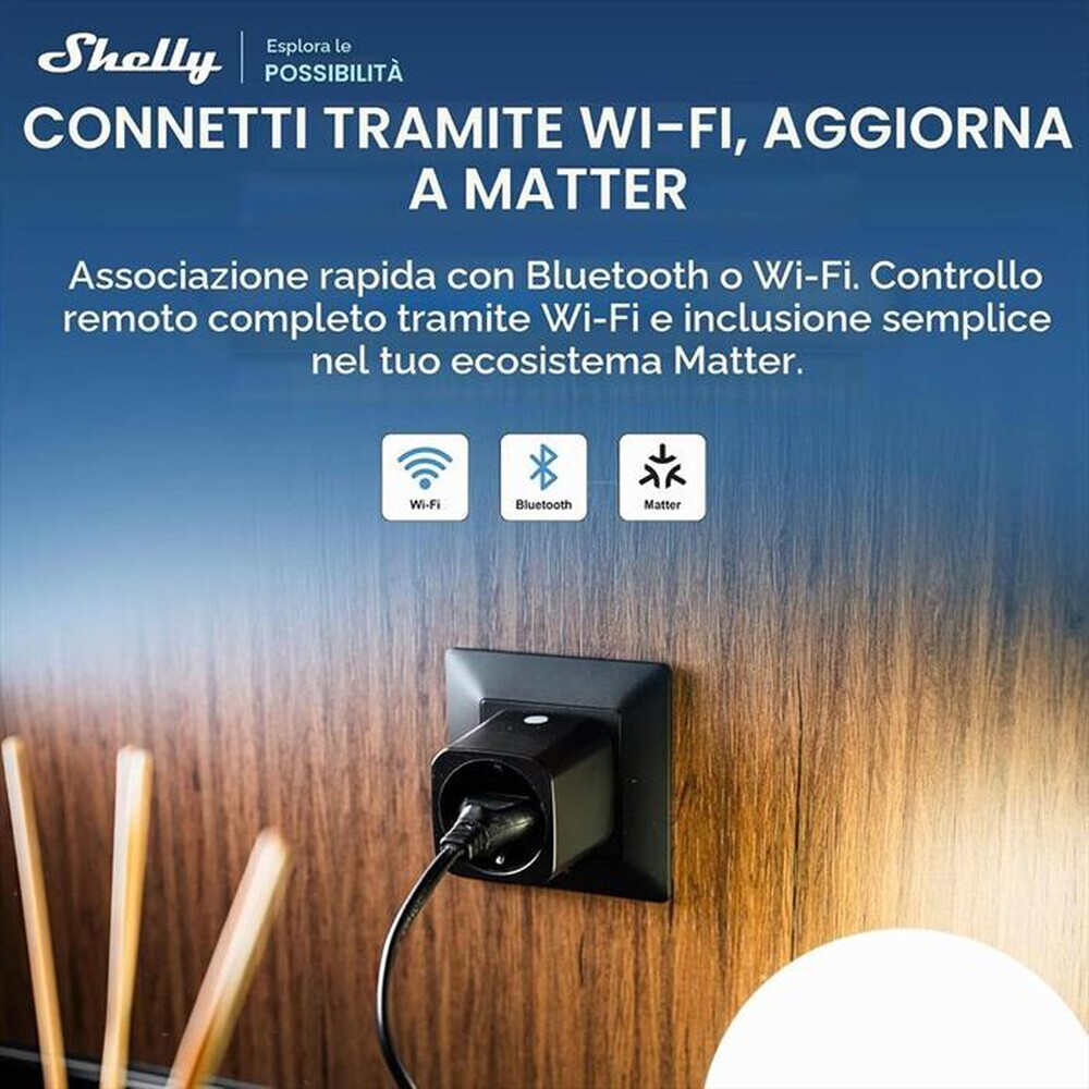 Immagine del prodotto SHELLY - Presa Intelligente WiFi PLUG M GEN3 SHELLY-Nero