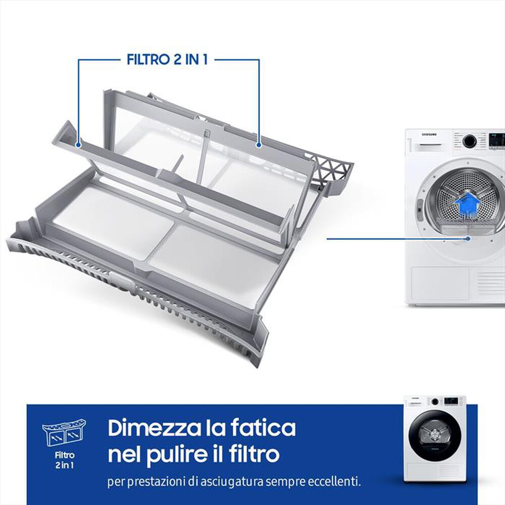 Immagine del prodotto SAMSUNG - Asciugatrice DV80CGC2B0AEET 8Kg Classe C-Bianco