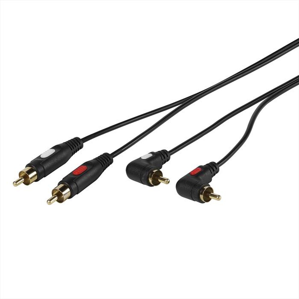 Immagine del prodotto VIVANCO - Cavo RCA Stereo con Connettori Angolati 90&deg;-Nero