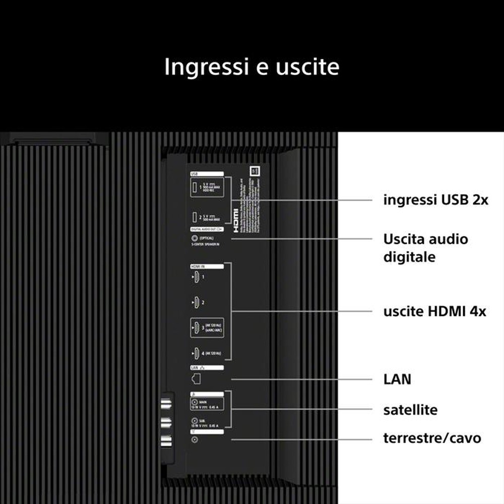 Immagine del prodotto SONY - Smart TV LED RGB UHD 4K 75" K75XR75M2PB.CEI-Nero