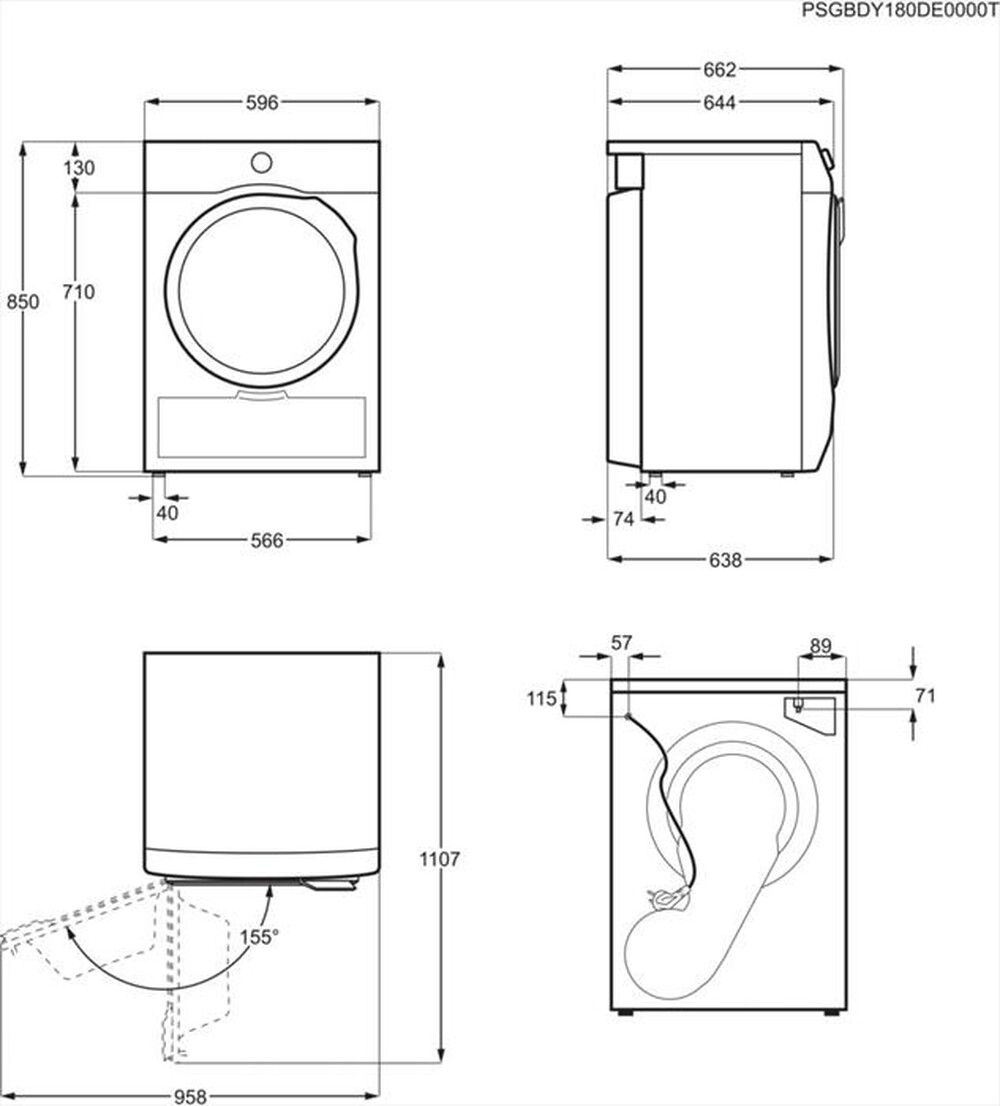 Immagine del prodotto ELECTROLUX - Asciugatrice EW7H583B 8Kg Classe C-Bianco/obl&ograve; nero