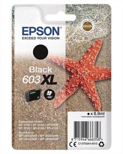 EPSON - 603 STELLA MARINA T03A XL SINGLE NERO-Nero