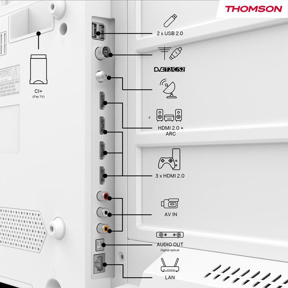 Immagine del prodotto THOMSON - Smart TV LED UHD 4K 55" 55UA5S13W-Bianco