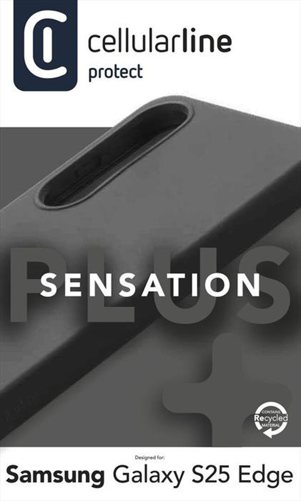 Immagine del prodotto CELLULARLINE - Cover SENSATION+ - GALAXY S25 EDGE-Nero