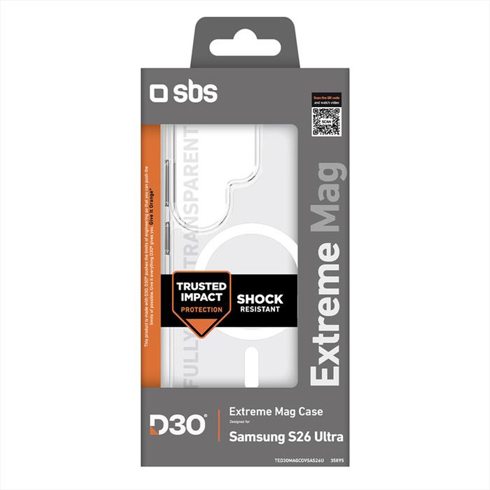Immagine del prodotto SBS - Cover ultraresistente per Samsung S26 Ultra-Trasparente