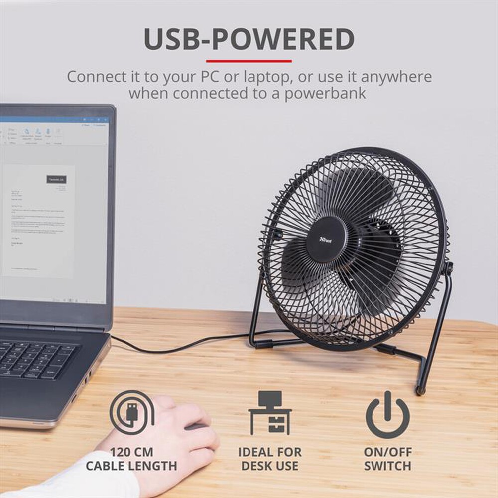 Immagine del prodotto TRUST - BLAZE USB COOLING FAN-Black