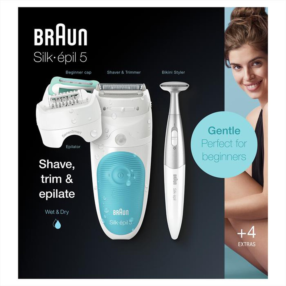BRAUN - Silk-&eacute;pil 5 5-810-Bianco/Turchese