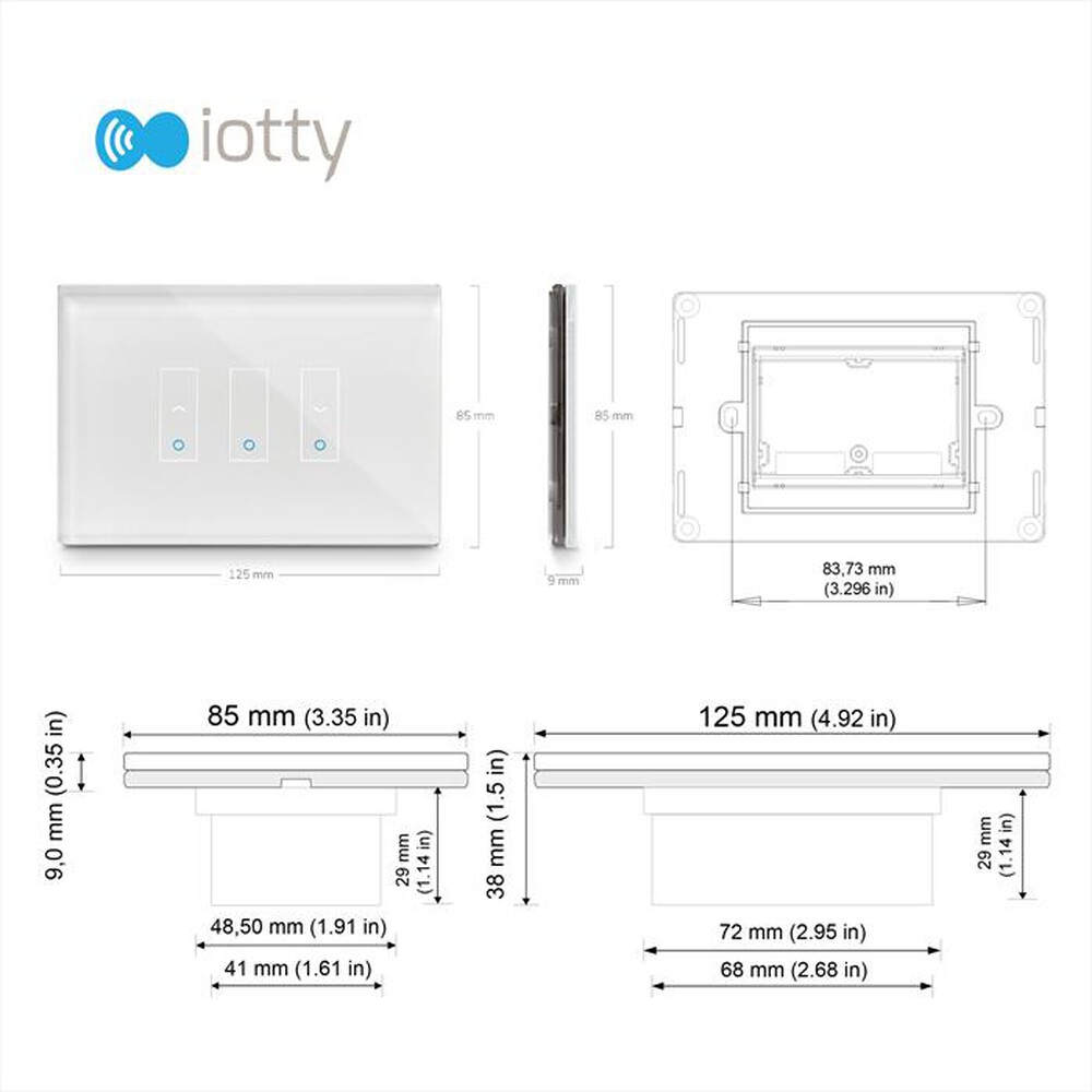 Immagine del prodotto IOTTIE - INTERRUTTORE INTELLIGENTE PER TAPPARELLE-WHITE