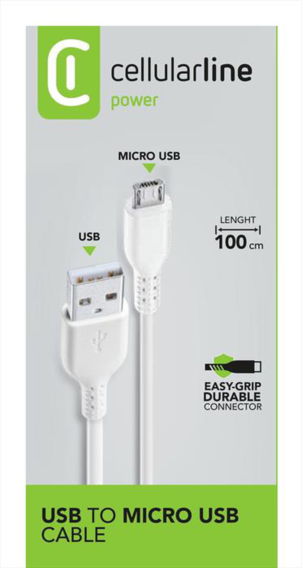 Immagine del prodotto CELLULARLINE - Flat USB data cable-Bianco