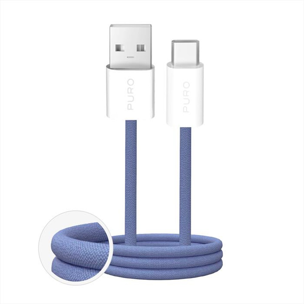 Immagine del prodotto PURO - Cavo in tessuto FABRIK da USB-A a USB-C-Blue Lagoon