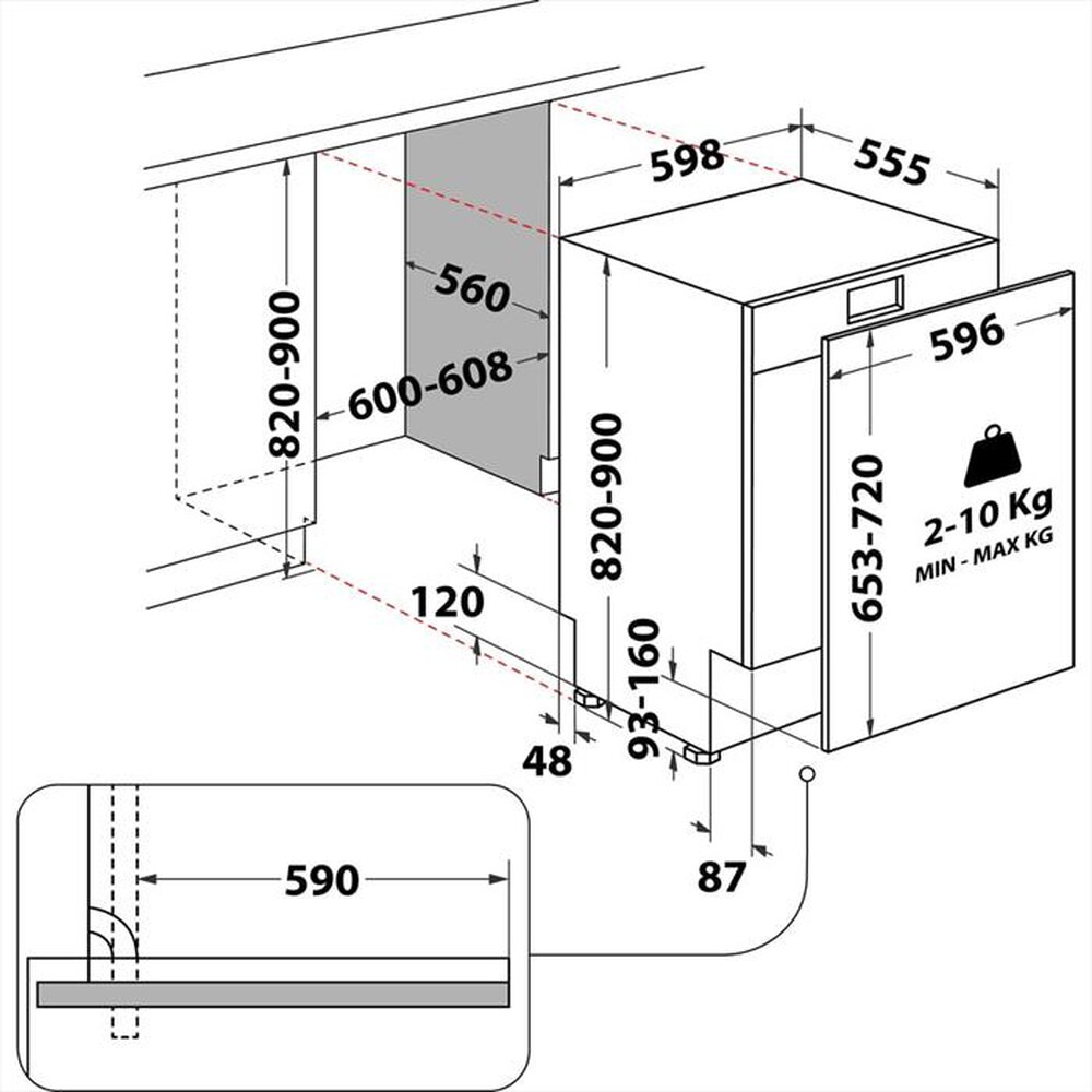 Immagine del prodotto HOTPOINT ARISTON - Lavastoviglie incasso HA4IFD14B Classe D 14 copert