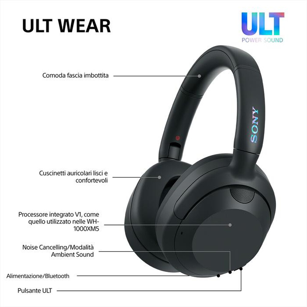 Immagine del prodotto SONY - Cuffie a padiglione chiuso WHULT900NB.CE7-nero