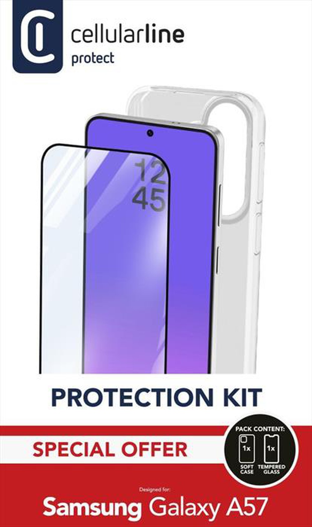 Immagine del prodotto CELLULARLINE - Cover PROTECTION KIT per GALAXY A57-Trasparente