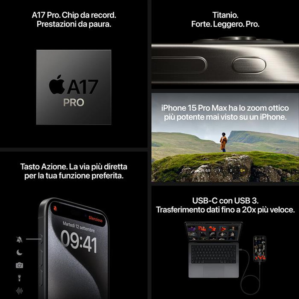 Immagine del prodotto APPLE - iPhone 15 Pro Max 1TB-Titanio Bianco
