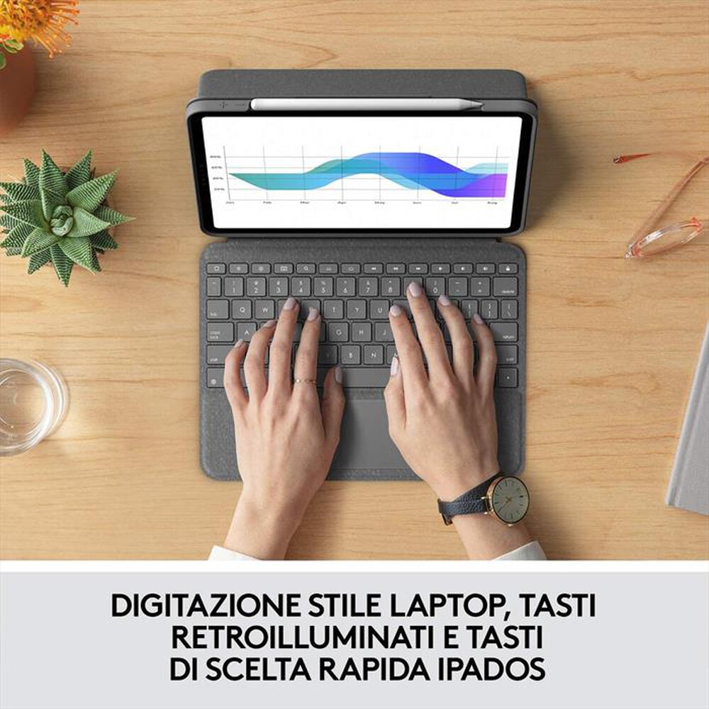 Immagine del prodotto LOGITECH - Folio Touch for iPad Pro 11-inch - GREY - ITA - OT-Grigio