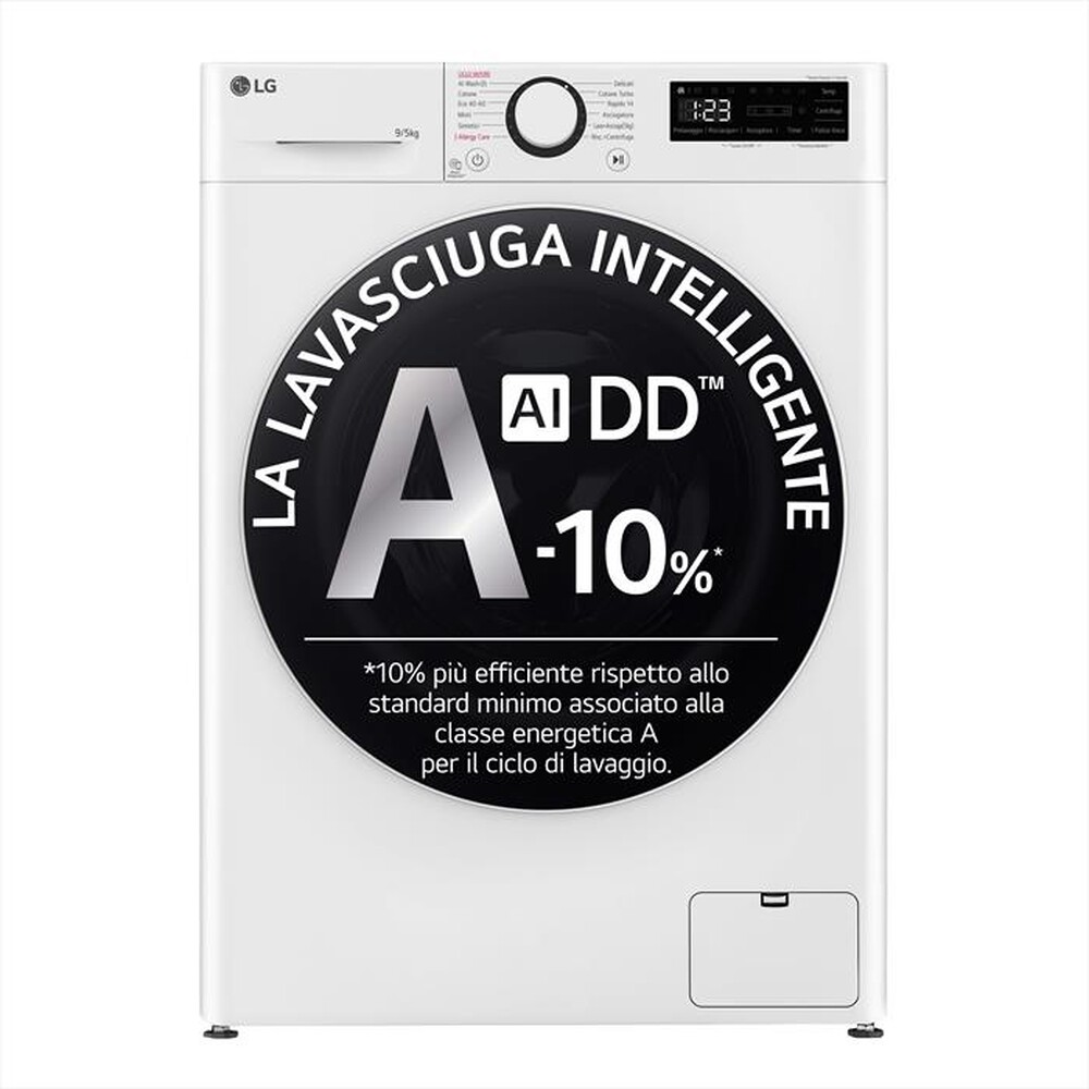Immagine del prodotto LG - Lavasciuga AI DD D2R5S09TSWW 9/5 Kg Classe E-Bianca