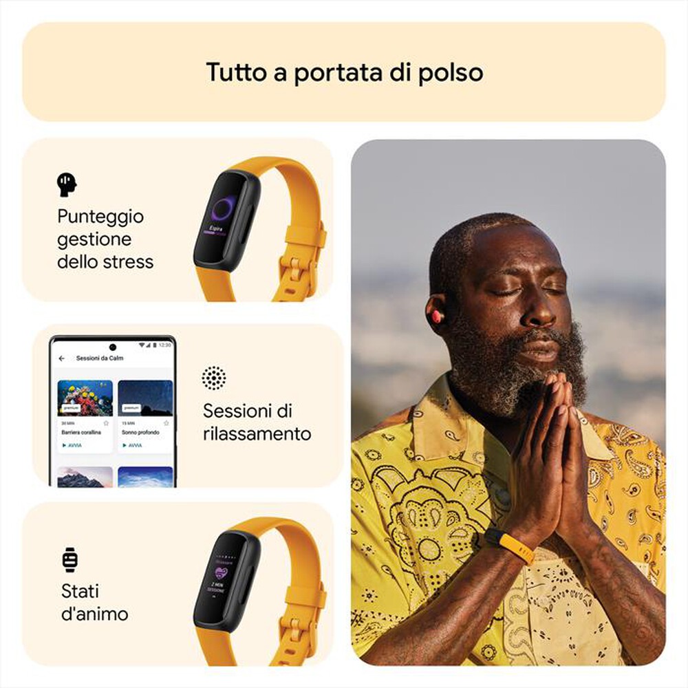 Immagine del prodotto FITBIT - INSPIRE 3 - FB424BKYW-nero/ giallo senape
