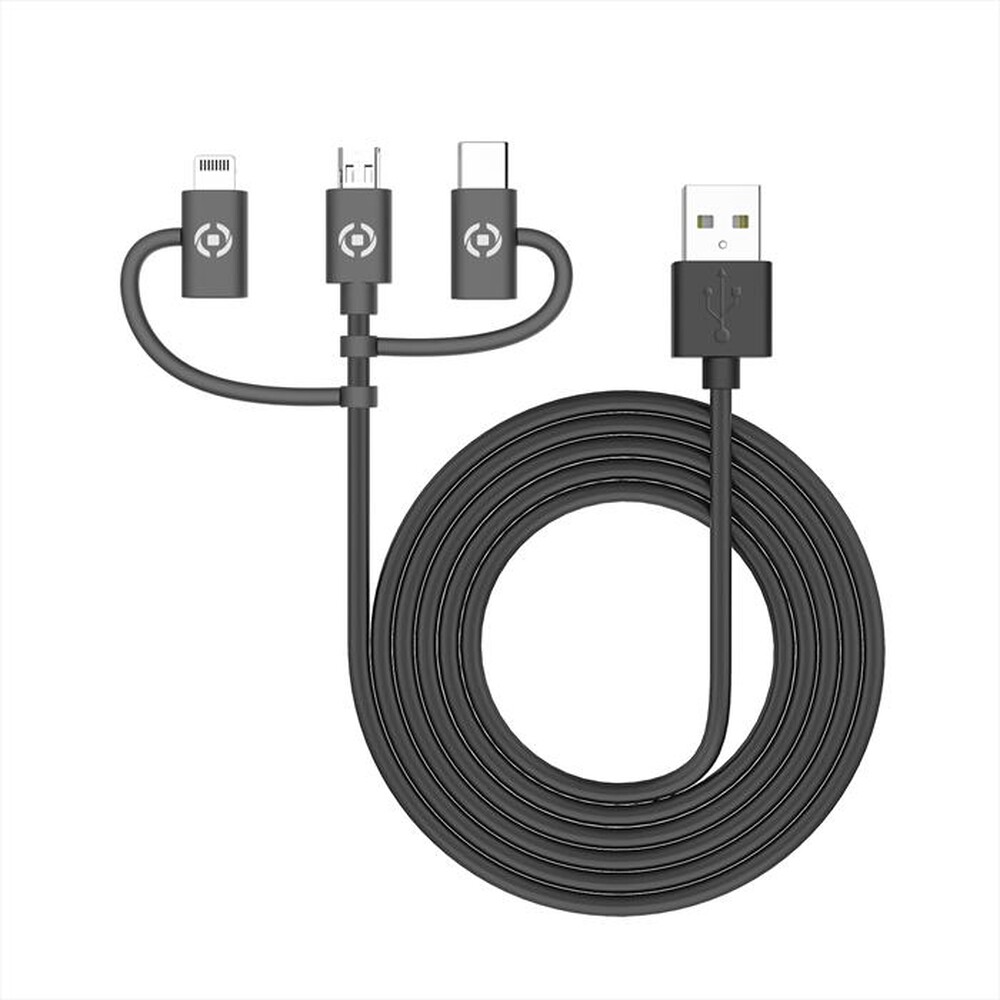 Immagine del prodotto CELLY - USB3IN1BK - CAVO UNIVERSALE 3 IN 1-NERO/PVC