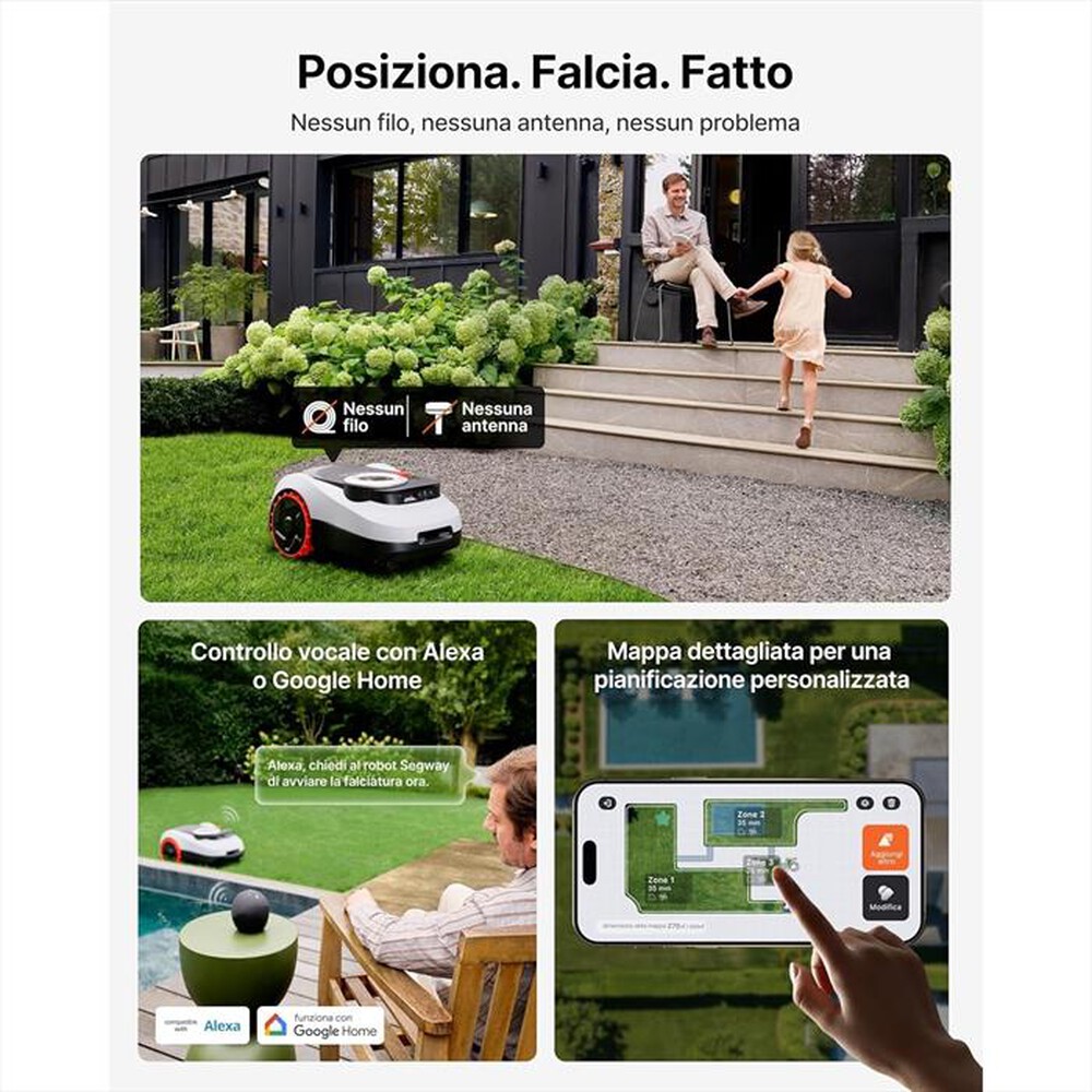Immagine del prodotto NAVIMOW by SEGWAY - Robot tagliaerba i210E LIDAR-Black