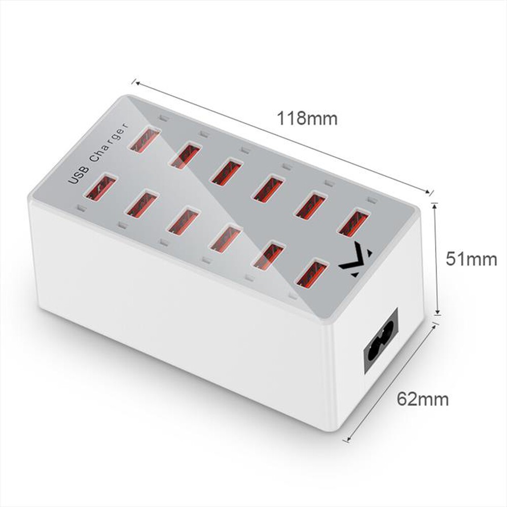 Immagine del prodotto MAJESTIC - Caricatore USB a 12 porte AUSB 12-NERO