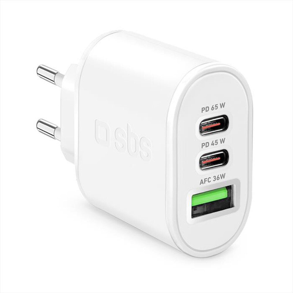 Immagine del prodotto SBS - Carica batterie TETRUSB2CGAN65W-Bianco