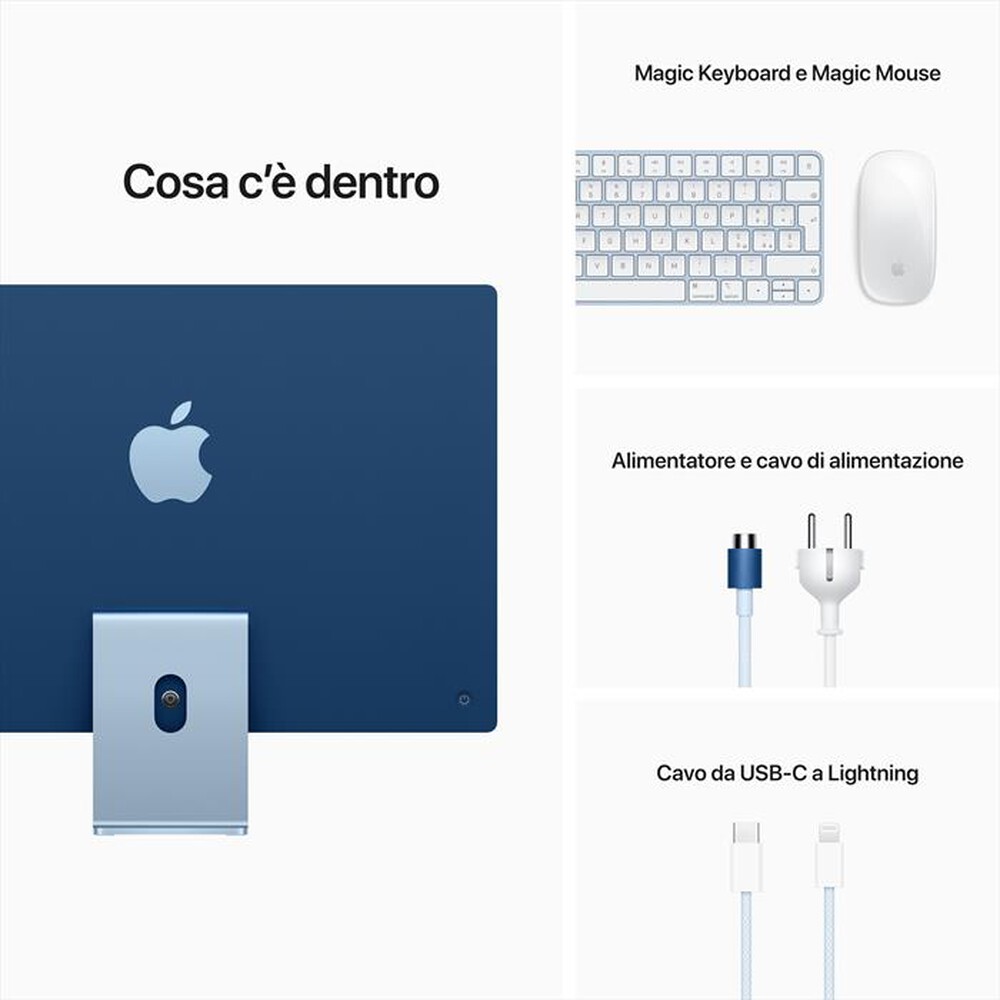 Immagine del prodotto APPLE - iMac 24" display Retina 4,5K M1 256 GPU 7CORE 2021-Blu