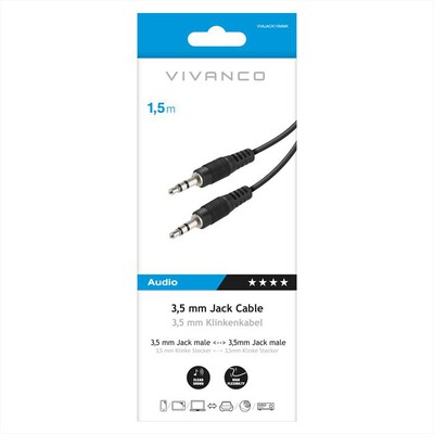 SBS - Audio Connection 3.5mm plug <-> 3.5mm plug-Nero