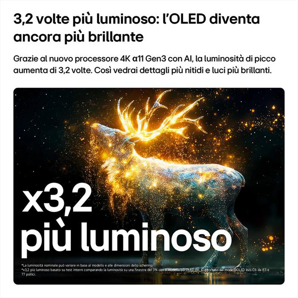 Immagine del prodotto LG - Smart TV OLED Evo AI 77" C6 PRO OLED77C66LB-Charcoal Black
