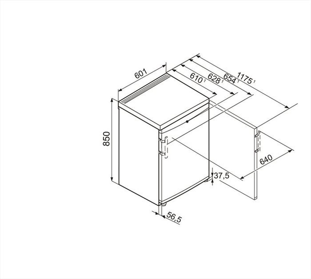 Immagine del prodotto LIEBHERR - Frigorifero tavolo TP 1724-22 Classe E-Bianco