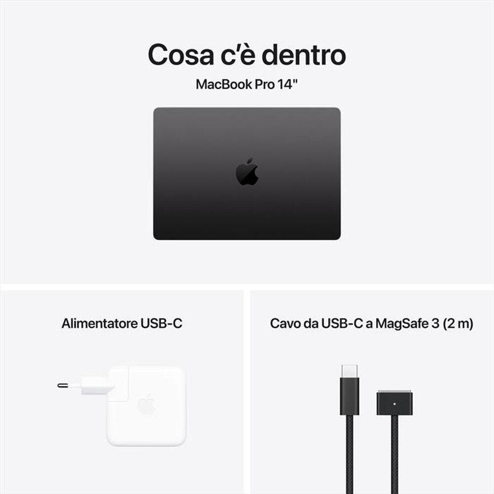 Immagine del prodotto APPLE - MacBook Pro 14'' M4 Core 10 CPU 10 GPU 512GB-Nero siderale