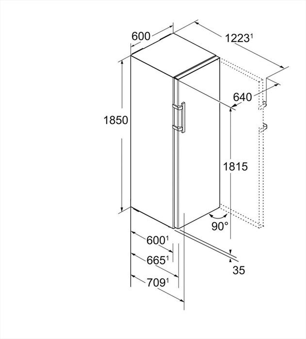 Immagine del prodotto LIEBHERR - Frigorifero 1 porta SKBES 4370-21 Classe D 411lt-Acciaio