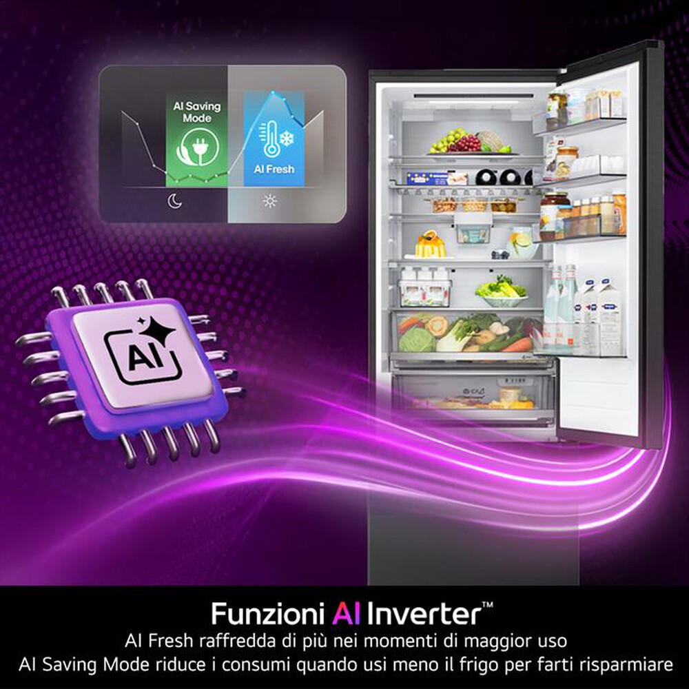 Immagine del prodotto LG - Frigorifero combinato GBBS514CPY Classe C 333lt-Argento