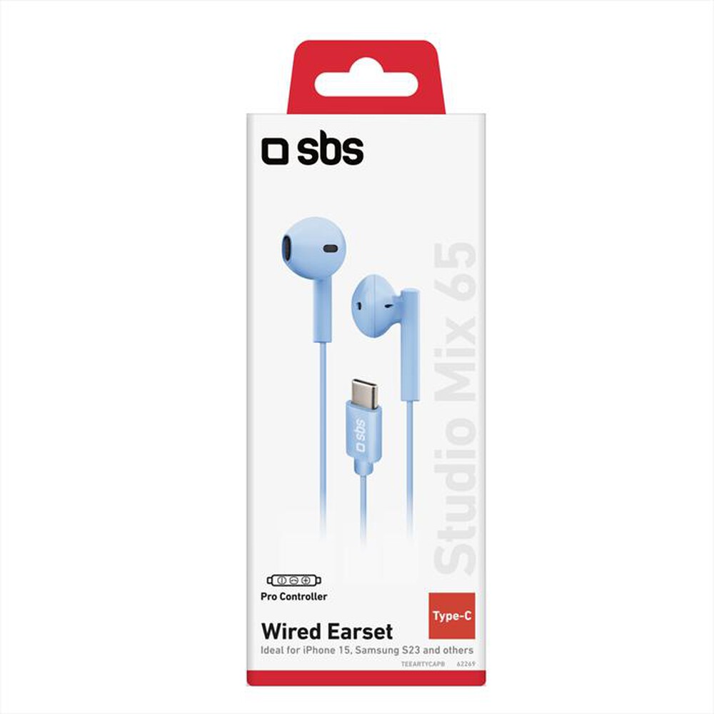 Immagine del prodotto SBS - Auricolare con filo TEEARTYCAPB-Azzurro