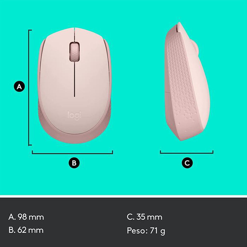 Immagine del prodotto LOGITECH - M171 Wireless Mouse-Rosa