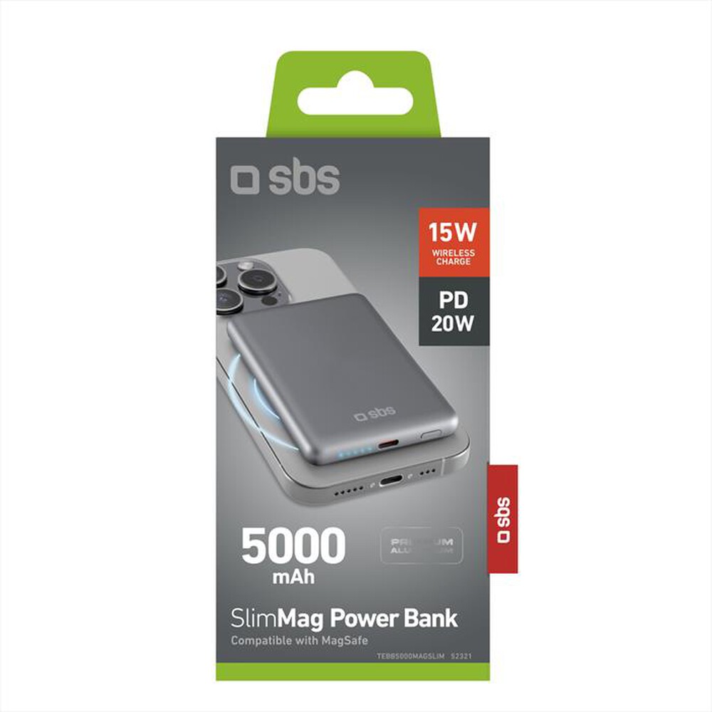 Immagine del prodotto SBS - Powerbank MagSafe TEBB5000MAGSLIM-Grigio
