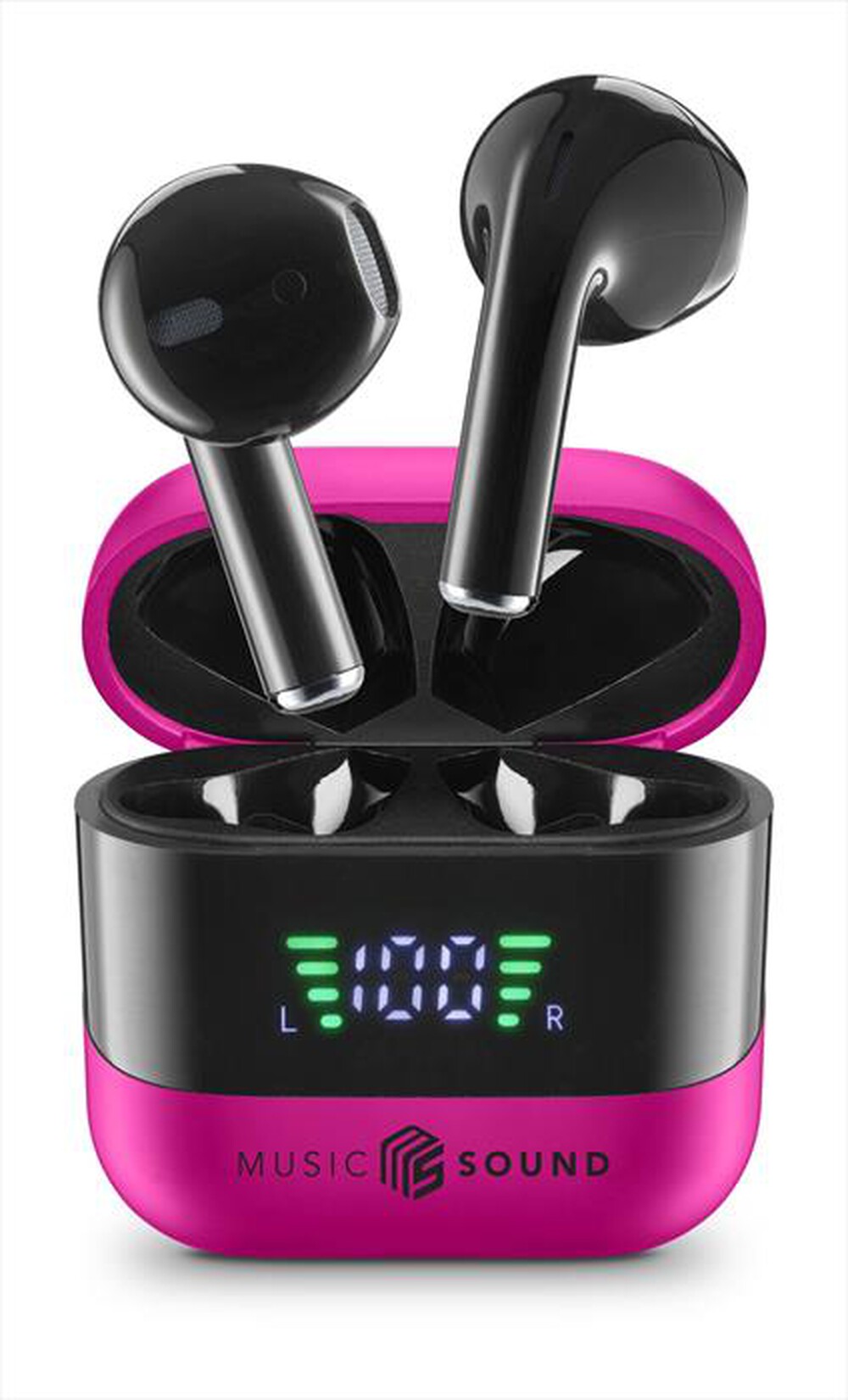 Immagine del prodotto MUSIC SOUND - AURICOLARI TWS CON DISPLAY LED-Pink